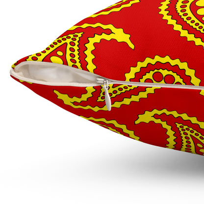 North Macedonia Retro Paisley Cushion Pillow