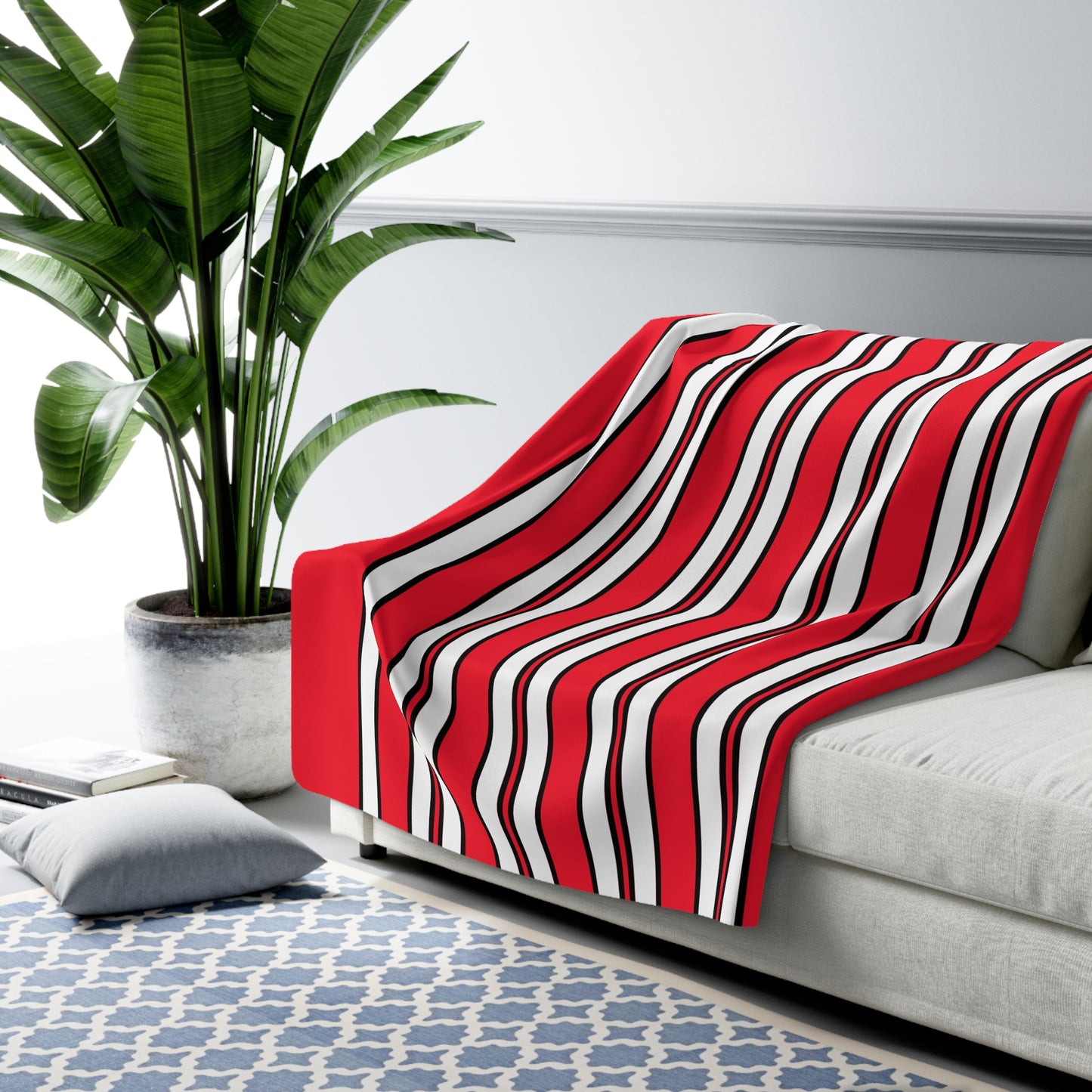 Monaco Retro Stripes Blanket Throw