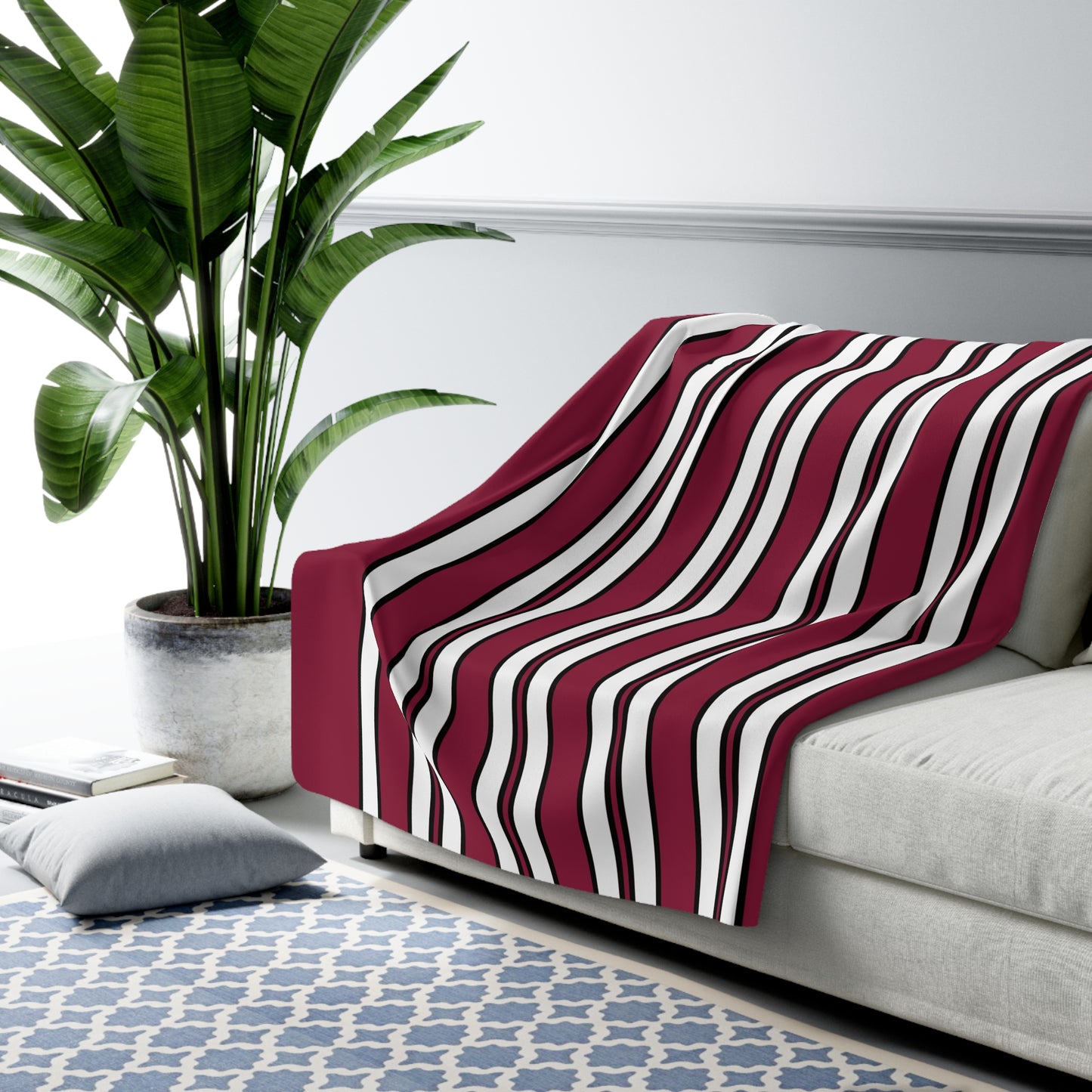 Qatar Retro Stripes Blanket Throw