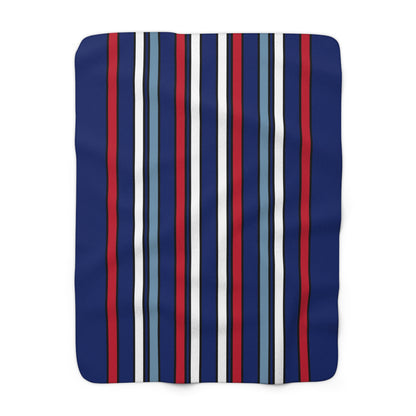 Falkland Islands Retro Stripes Blanket Throw