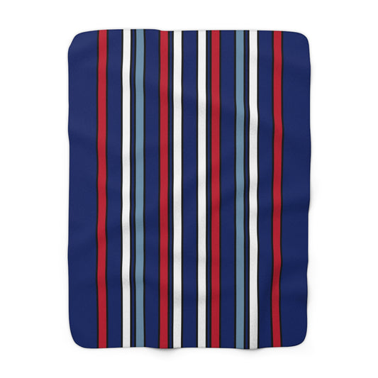 Falkland Islands Retro Stripes Blanket Throw