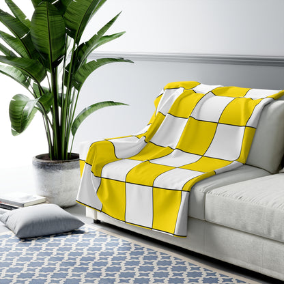 Vatican City Retro Check Blanket Throw