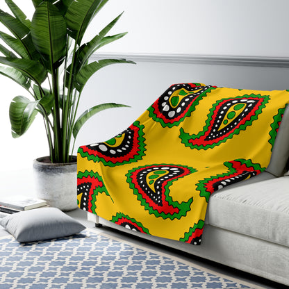 Mozambique Retro Paisley Blanket Throw