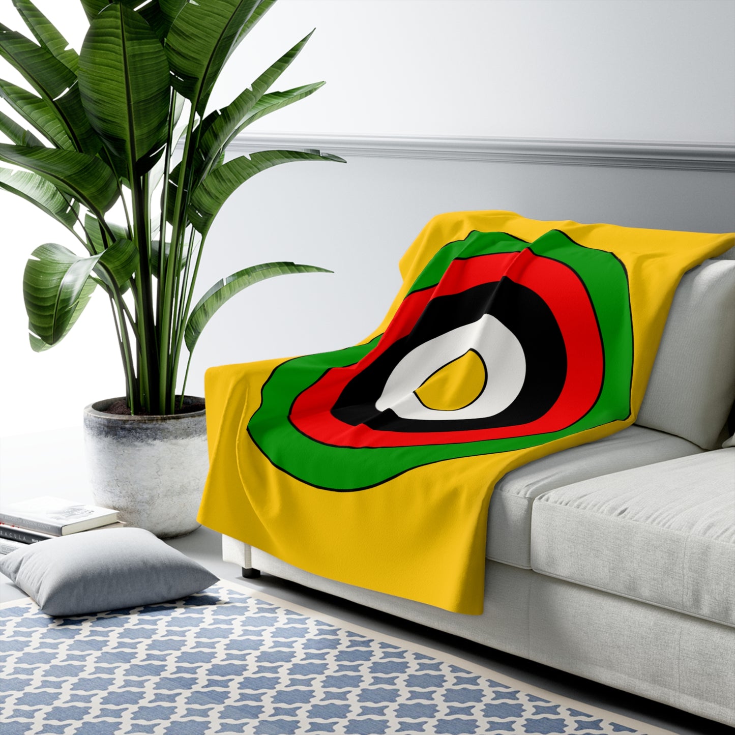Mozambique Retro Target Blanket Throw
