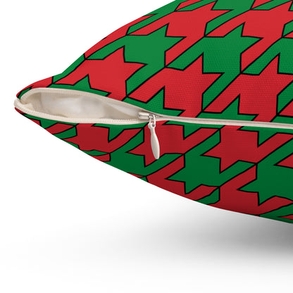 Turkmenistan Retro Houndstooth Cushion Pillow
