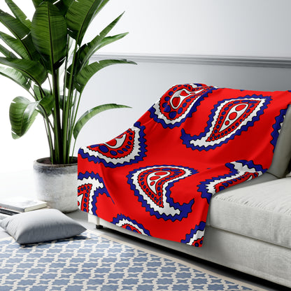 Croatia Retro Paisley Blanket Throw