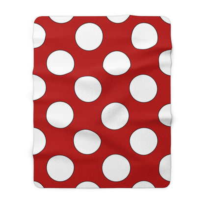 Isle Of Man Retro Polka Dots Blanket Throw