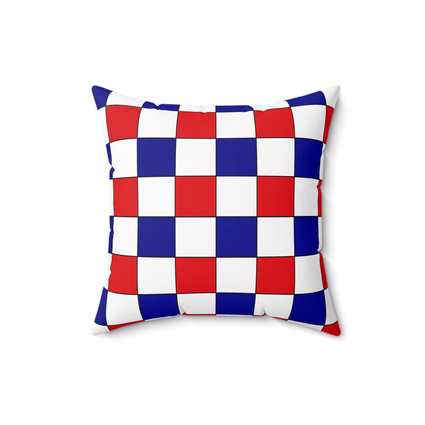 Saint Pierre And Miquelon Retro Check Cushion Pillow