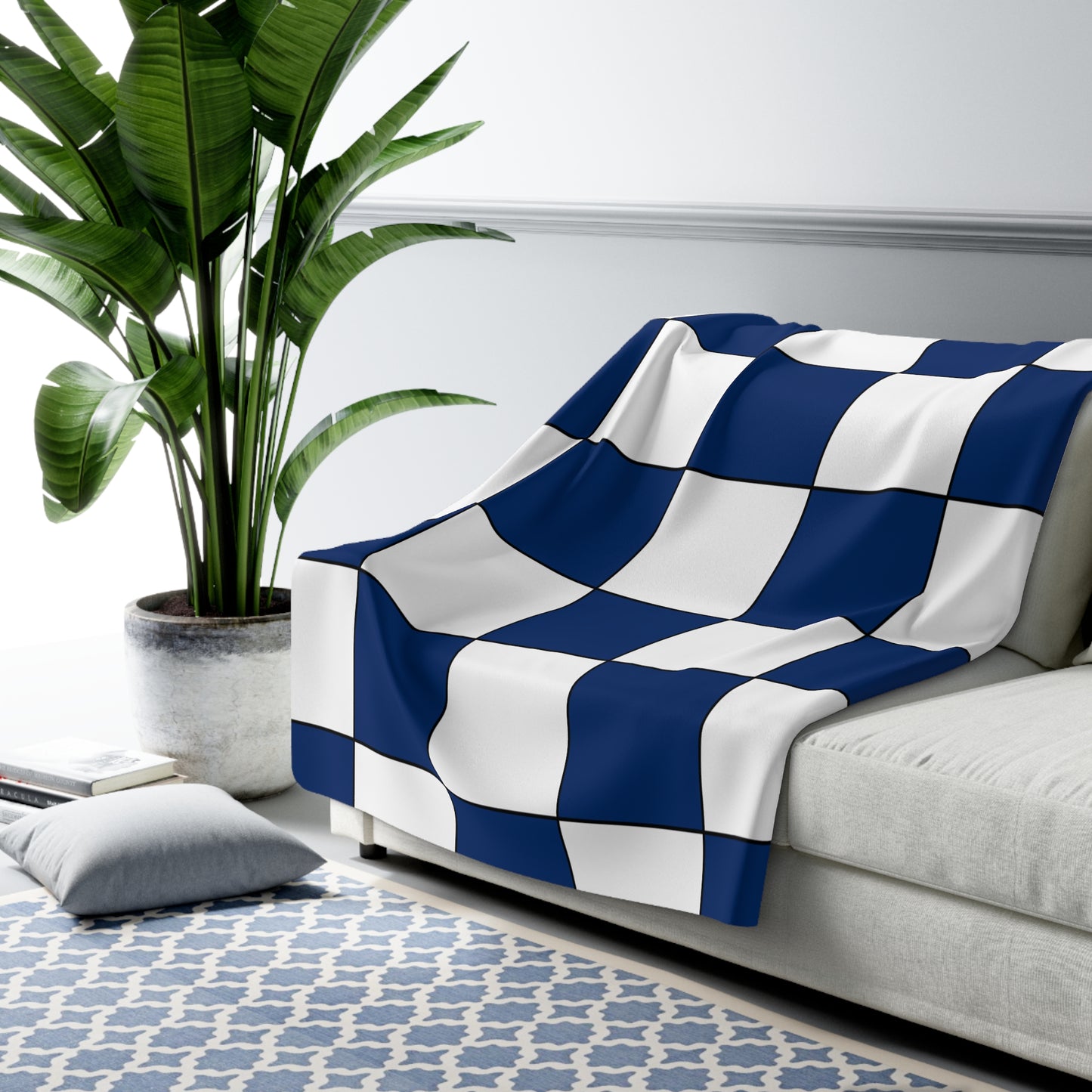 Finland Retro Check Blanket Throw