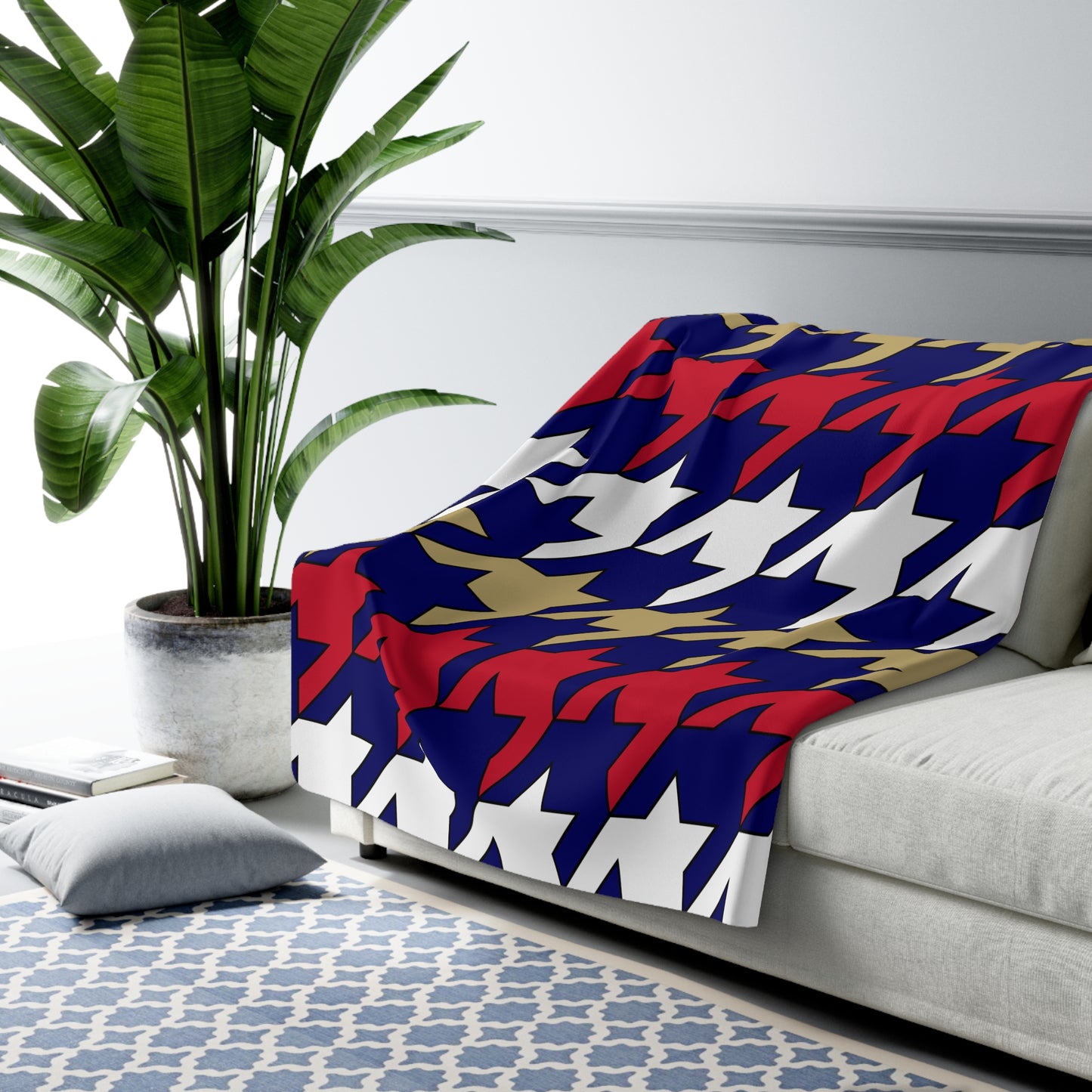 Saint Helena Retro Houndstooth Blanket Throw