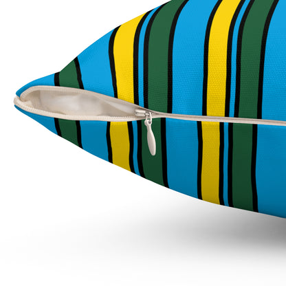 Rwanda Retro Stripes Cushion Pillow