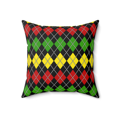 Saint Kitts And Nevis Retro Argyle Cushion Pillow