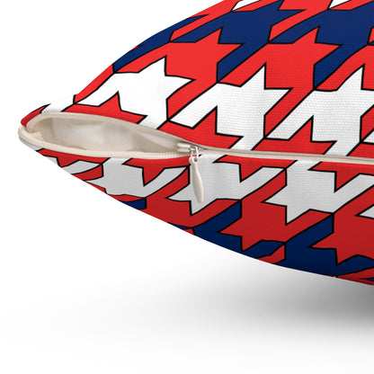 Svalbard And Jan Mayen Retro Houndstooth Cushion Pillow
