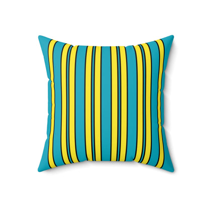 Kazakhstan Retro Stripes Cushion Pillow