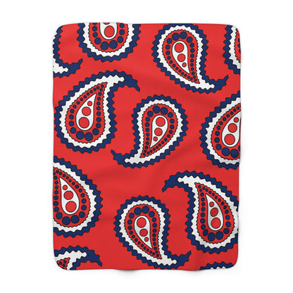 Svalbard And Jan Mayen Retro Paisley Blanket Throw