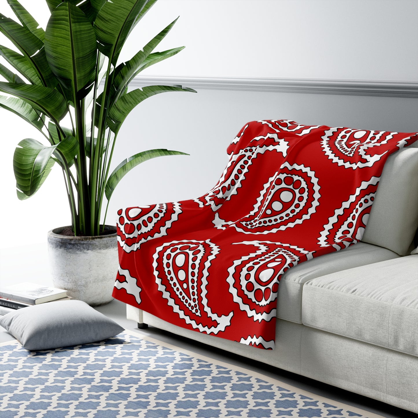 Tonga Retro Paisley Blanket Throw