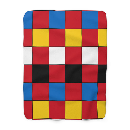 Antigua And Barbuda Retro Check Blanket Throw