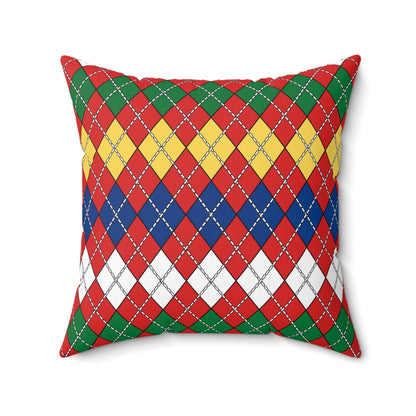 Seychelles Retro Argyle Cushion Pillow