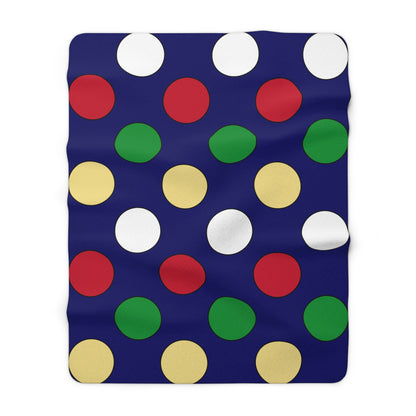 Cayman Islands Retro Polka Dots Blanket Throw