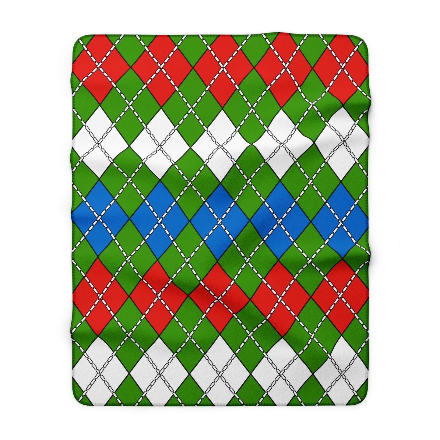 Equatorial Guinea Retro Argyle Blanket Throw