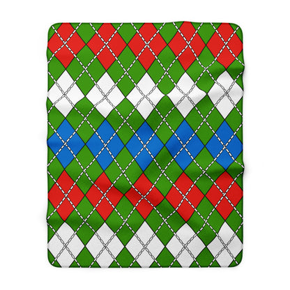 Equatorial Guinea Retro Argyle Blanket Throw