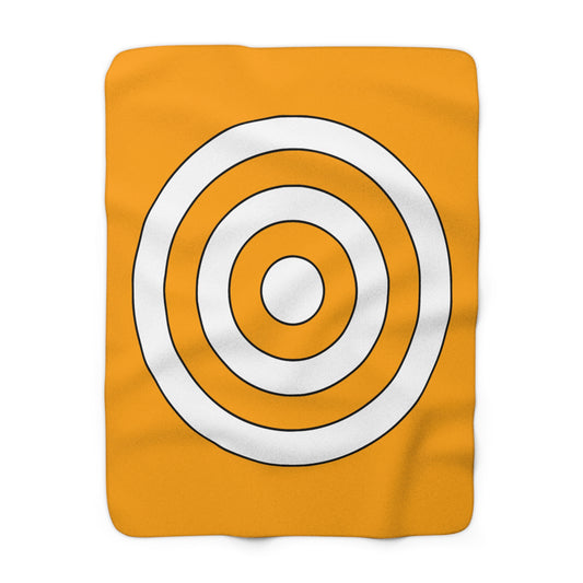 Orange, White Retro Target Blanket Throw