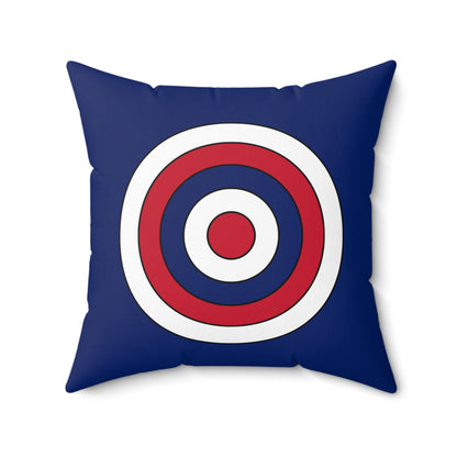 Ascension Island Retro Target Cushion Pillow