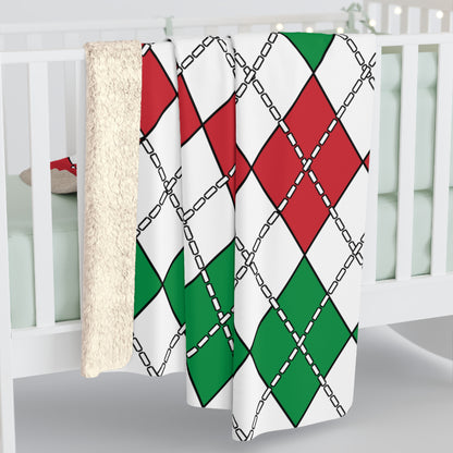 Italy Retro Argyle Blanket Throw
