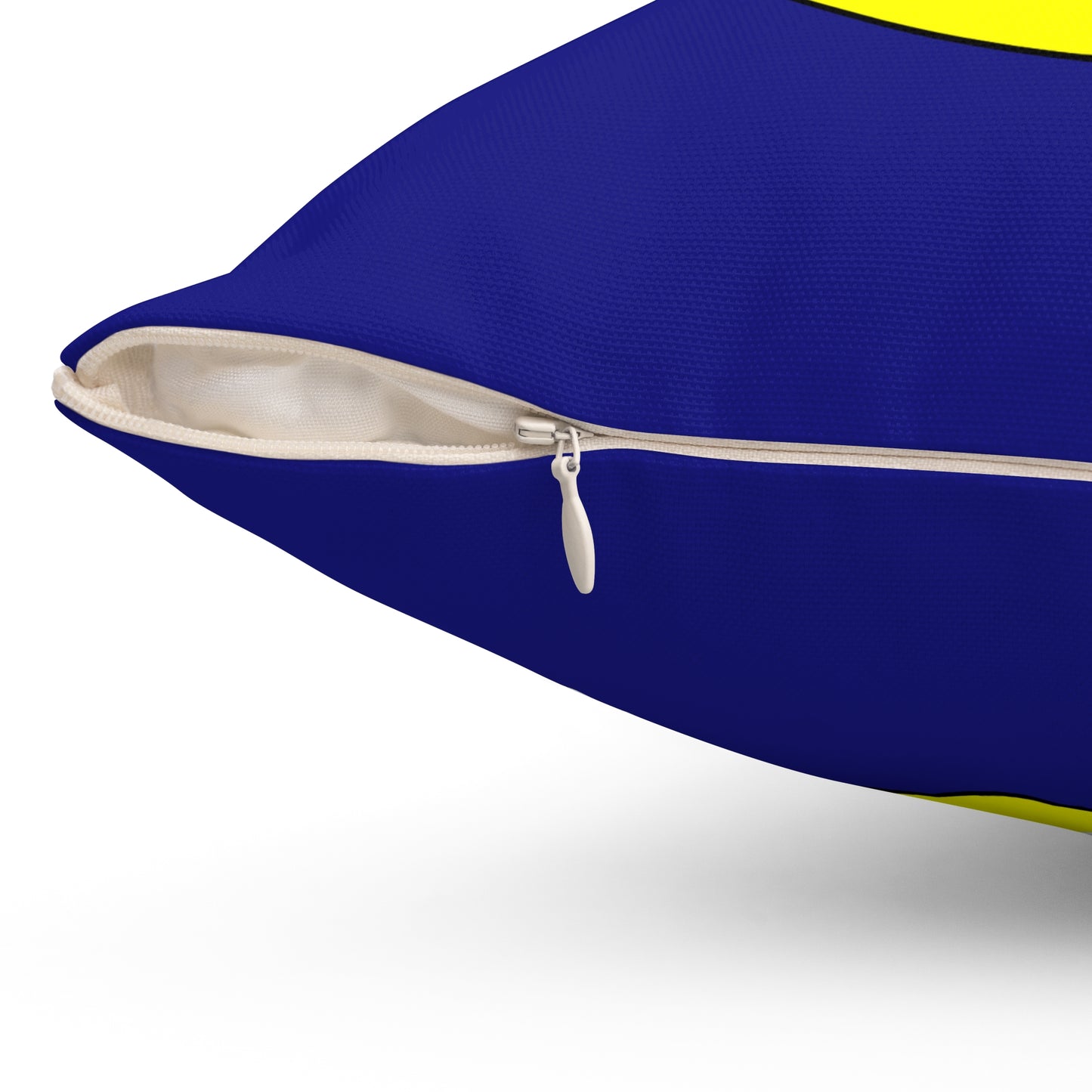 Navy Blue, Yellow Retro Target Cushion Pillow