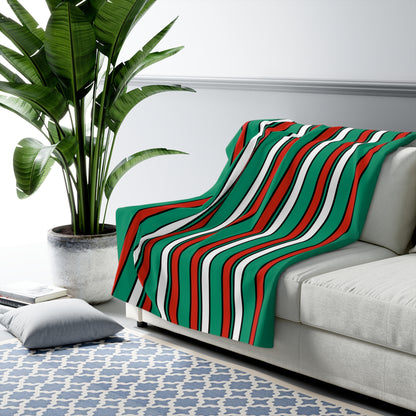 Bulgaria Retro Stripes Blanket Throw