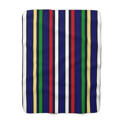 Cayman Islands Retro Stripes Blanket Throw