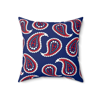 Ascension Island Retro Paisley Cushion Pillow