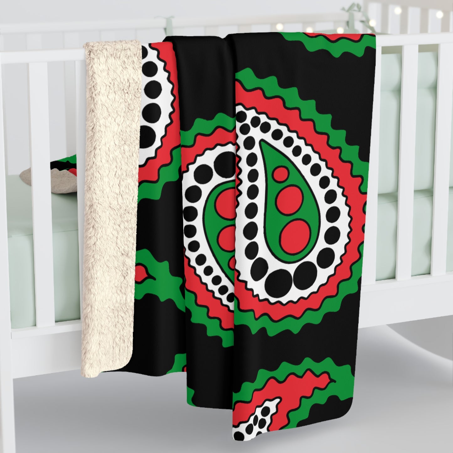 Palestine Retro Paisley Blanket Throw