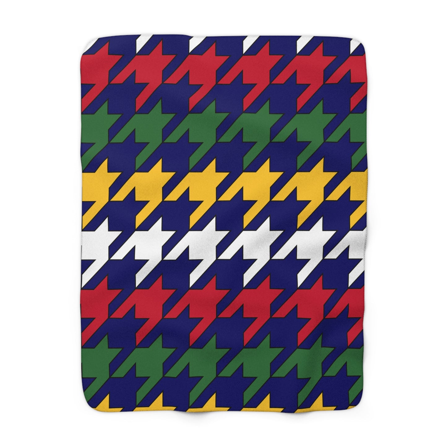 British Virgin Islands Retro Houndstooth Blanket Throw