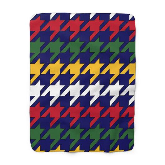 British Virgin Islands Retro Houndstooth Blanket Throw