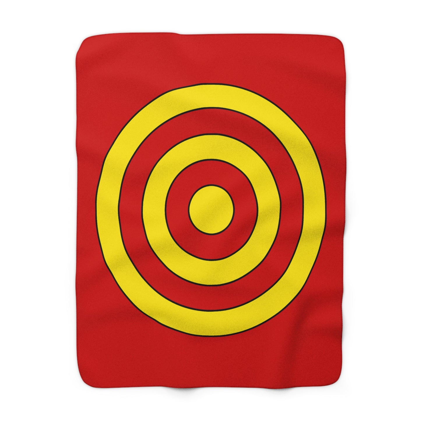 North Macedonia Retro Target Blanket Throw