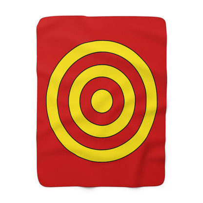 North Macedonia Retro Target Blanket Throw