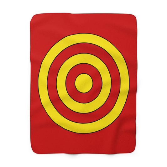 North Macedonia Retro Target Blanket Throw