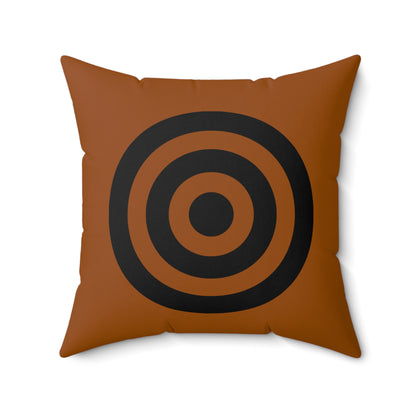 Brown, Black Retro Target Cushion Pillow.