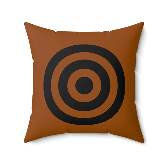 Brown, Black Retro Target Cushion Pillow.