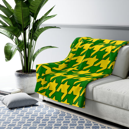 Cocos Islands Retro Houndstooth Blanket Throw