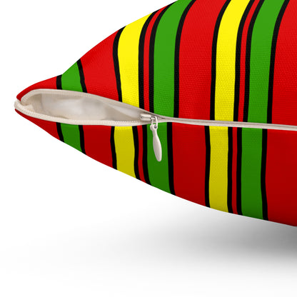 Burkina Faso Retro Stripes Cushion Pillow