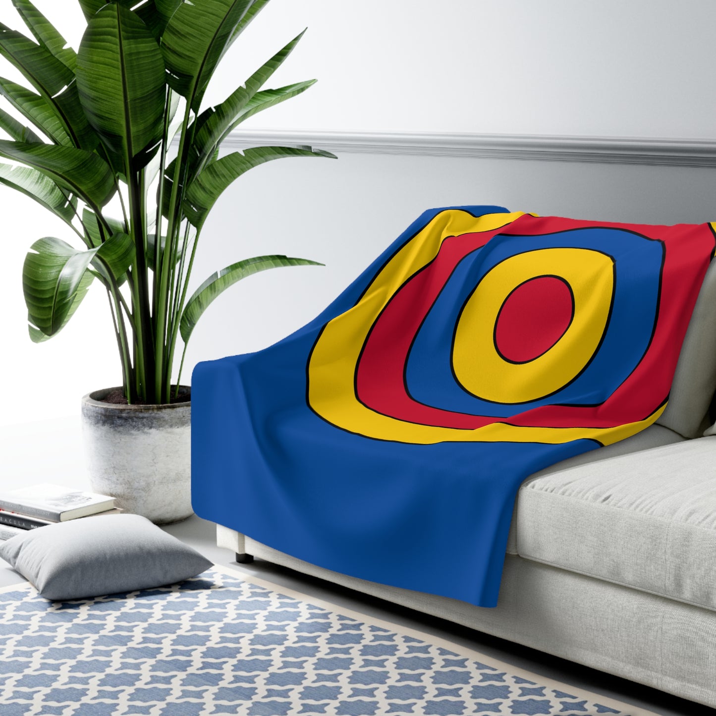 Aland Islands Retro Target Blanket Throw