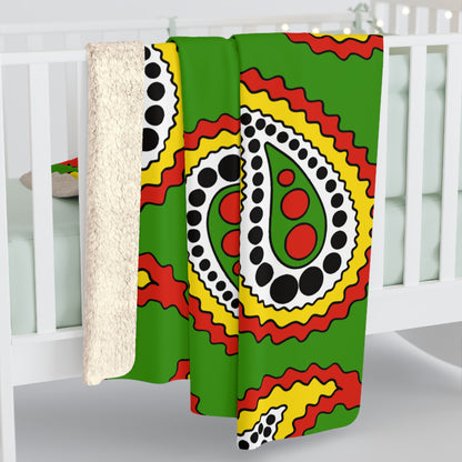 Guyana Retro Paisley Blanket Throw