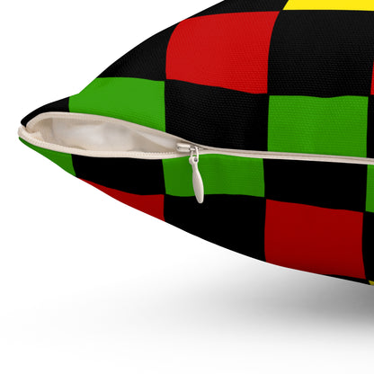 Saint Kitts And Nevis Retro Check Cushion Pillow