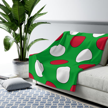 Wales Retro Polka Dots Blanket Throw