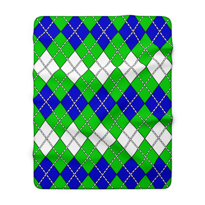 Sierra Leone Retro Argyle Blanket Throw