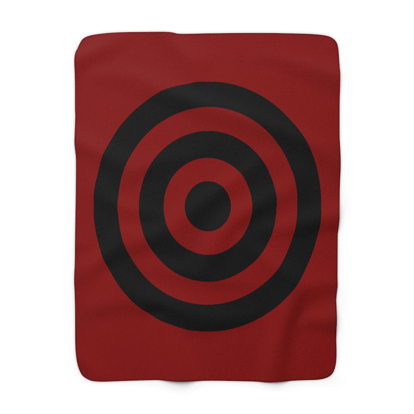 Dark Red, Black Retro Target Blanket Throw