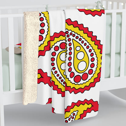 Guernsey Retro Paisley Blanket Throw