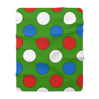 Equatorial Guinea Retro Polka Dots Blanket Throw